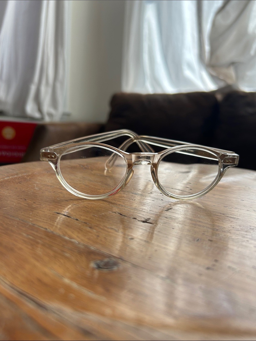 Clear Round / oval Eye Glass Frames Made in Paris | Transparent Lyrique 001